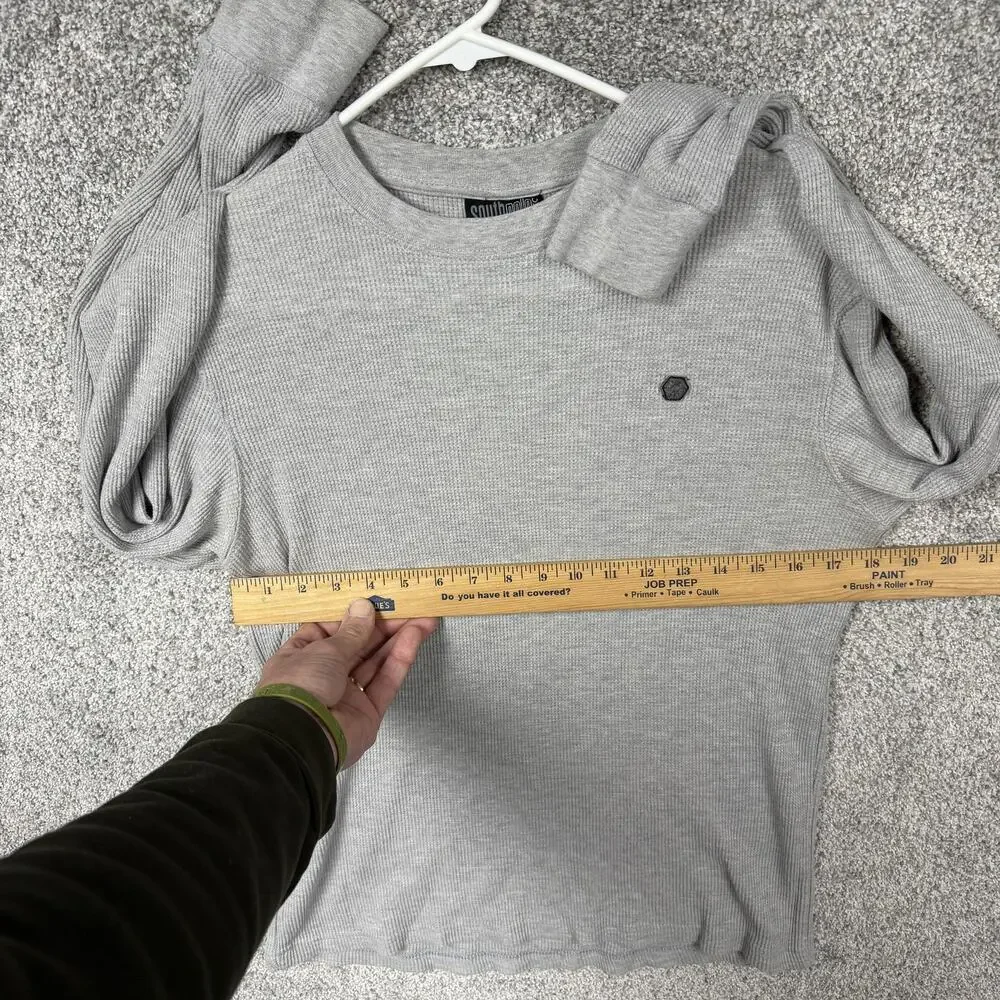 Vintage 90s Y2K Southpole Shirt T-Small Thermal Waffle Knit Streetwear Layering